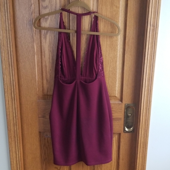 Lulu's Sultry Nights Burgundy Lace Bodycon Dress - Picture 5 of 8